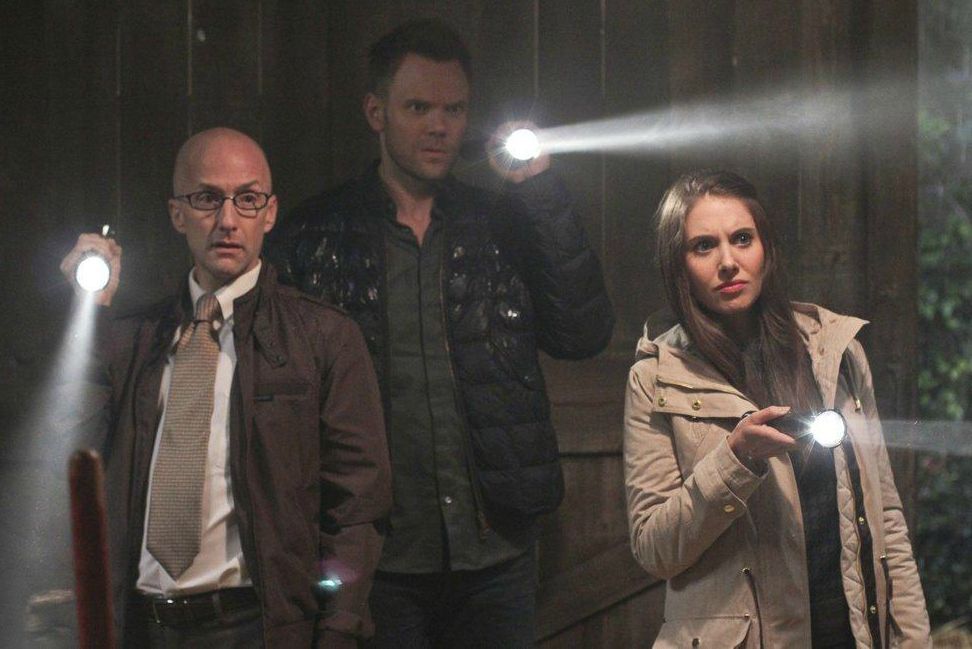 Community : Foto Alison Brie, Jim Rash, Joel McHale