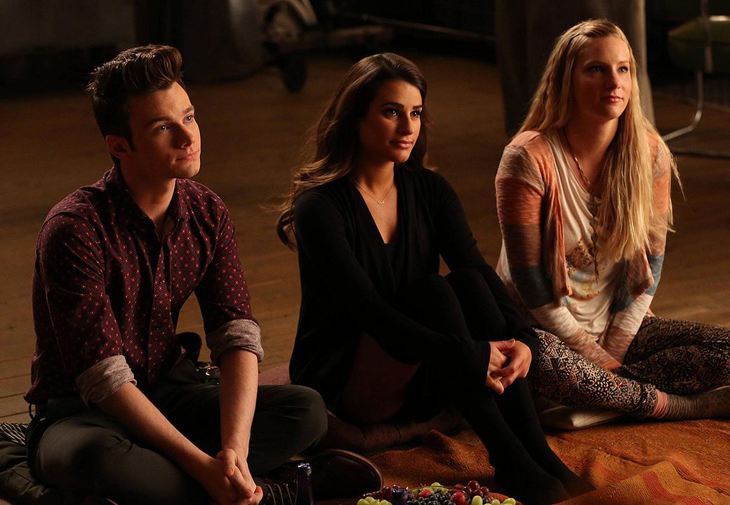 Glee : Foto Chris Colfer, Lea Michele, Heather Morris