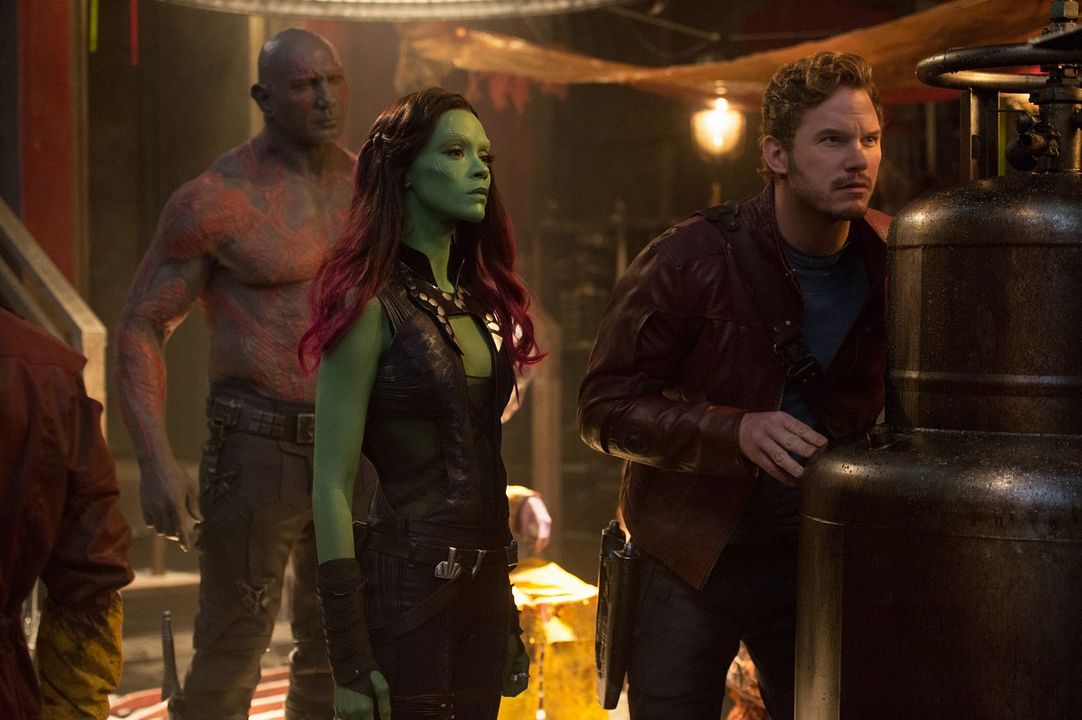 Guardianes de la Galaxia : Foto Chris Pratt, Dave Bautista, Zoe Saldana