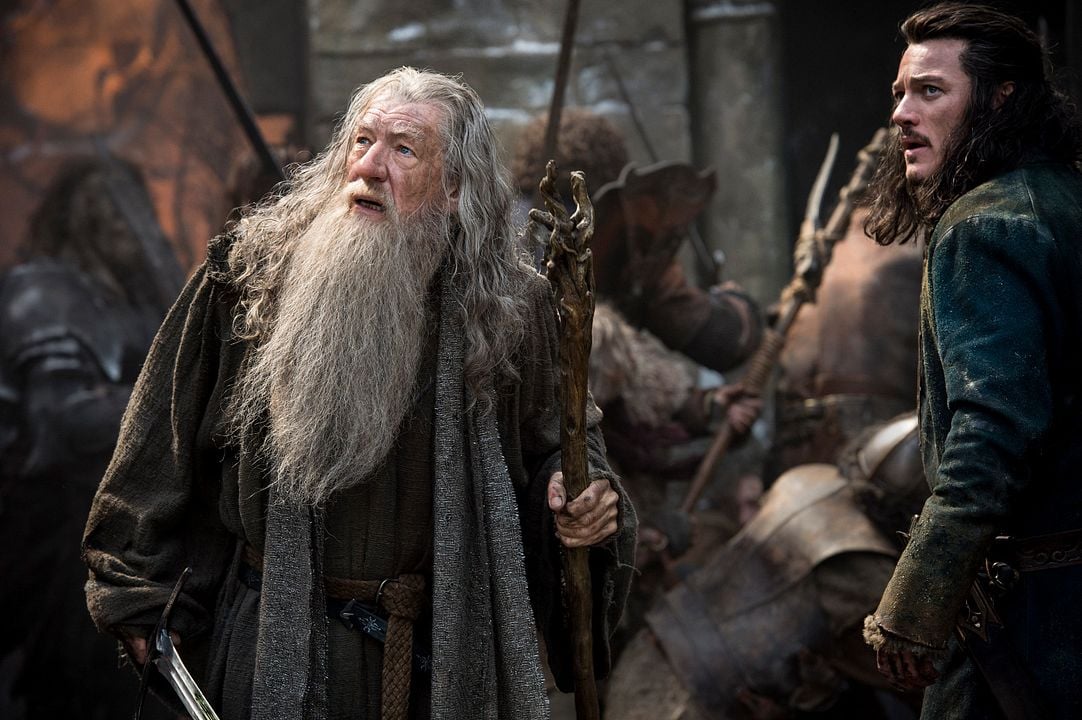 El hobbit: La batalla de los cinco ejércitos : Foto Luke Evans, Ian McKellen