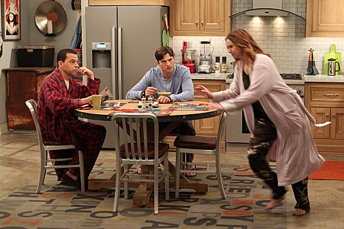 Two and a Half Men : Foto Ashton Kutcher, Amber Tamblyn, Jon Cryer