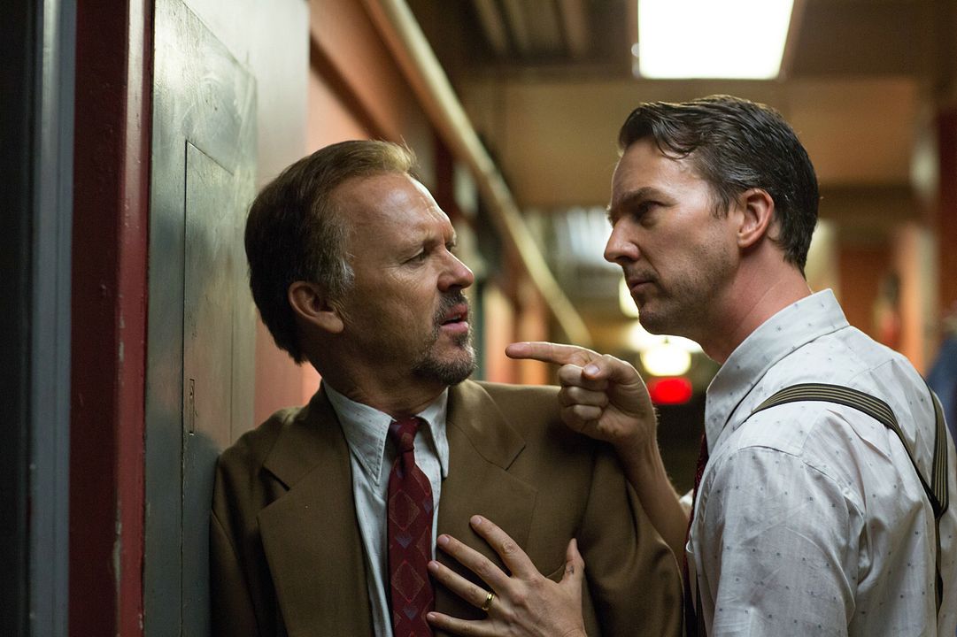 Birdman (o la inesperada virtud de la ignorancia) : Foto Michael Keaton, Edward Norton