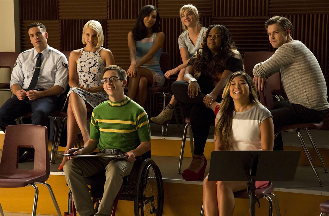 Glee : Foto Naya Rivera, Dianna Agron, Mark Salling, Amber Riley, Jenna Ushkowitz, Kevin McHale, Heather Morris