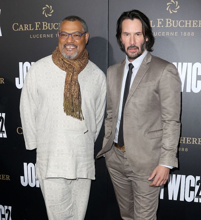 John Wick: Un nuevo día para matar : Cobertura de revista Keanu Reeves, Laurence Fishburne