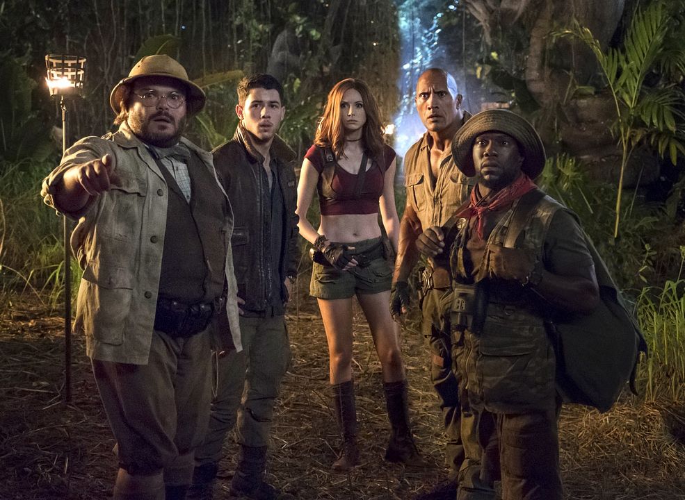 Jumanji: En la selva : Foto Dwayne Johnson, Kevin Hart, Jack Black, Nick Jonas, Karen Gillan