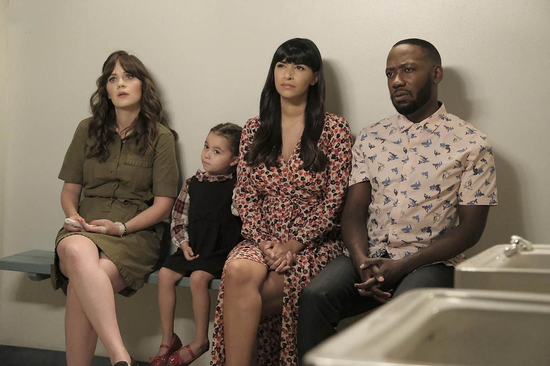 New Girl : Póster Hannah Simone, Lamorne Morris, Zooey Deschanel