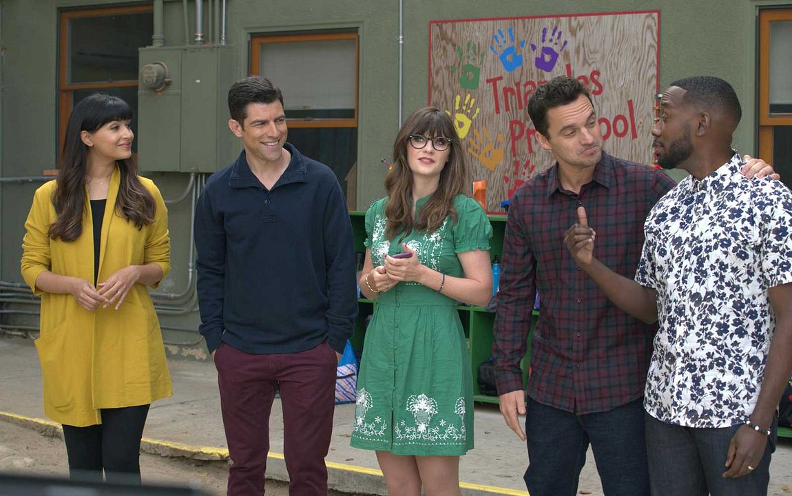 New Girl : Foto Jake Johnson, Zooey Deschanel, Hannah Simone, Lamorne Morris, Max Greenfield