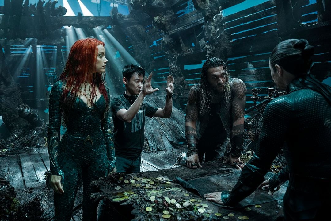 Aquaman : Foto James Wan, Jason Momoa, Amber Heard