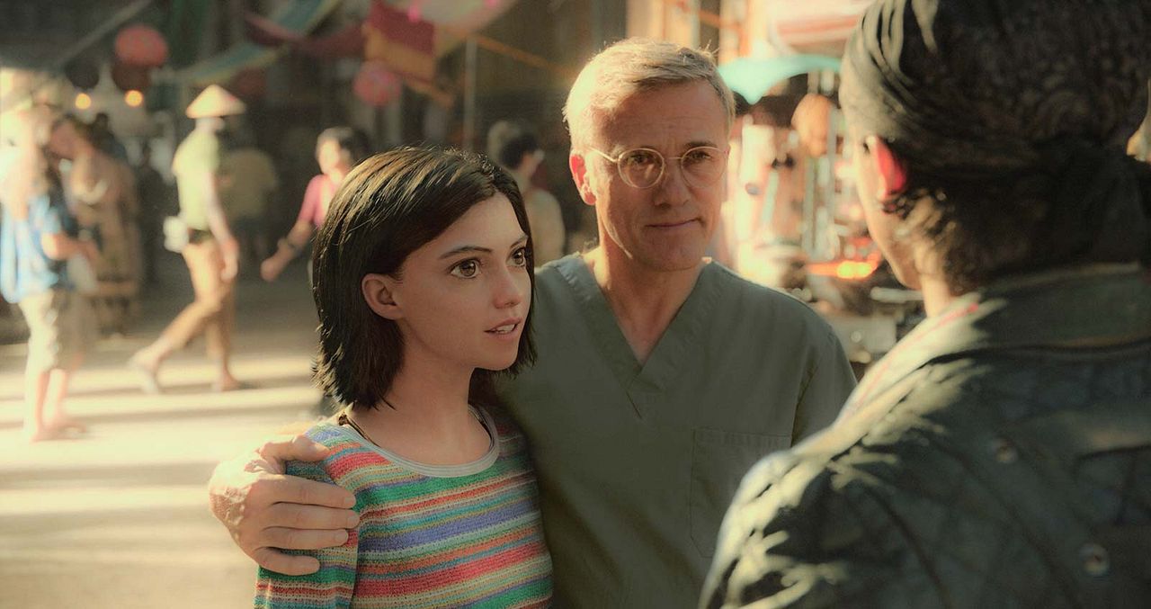 Battle angel: la última guerrera : Foto Christoph Waltz, Rosa Salazar