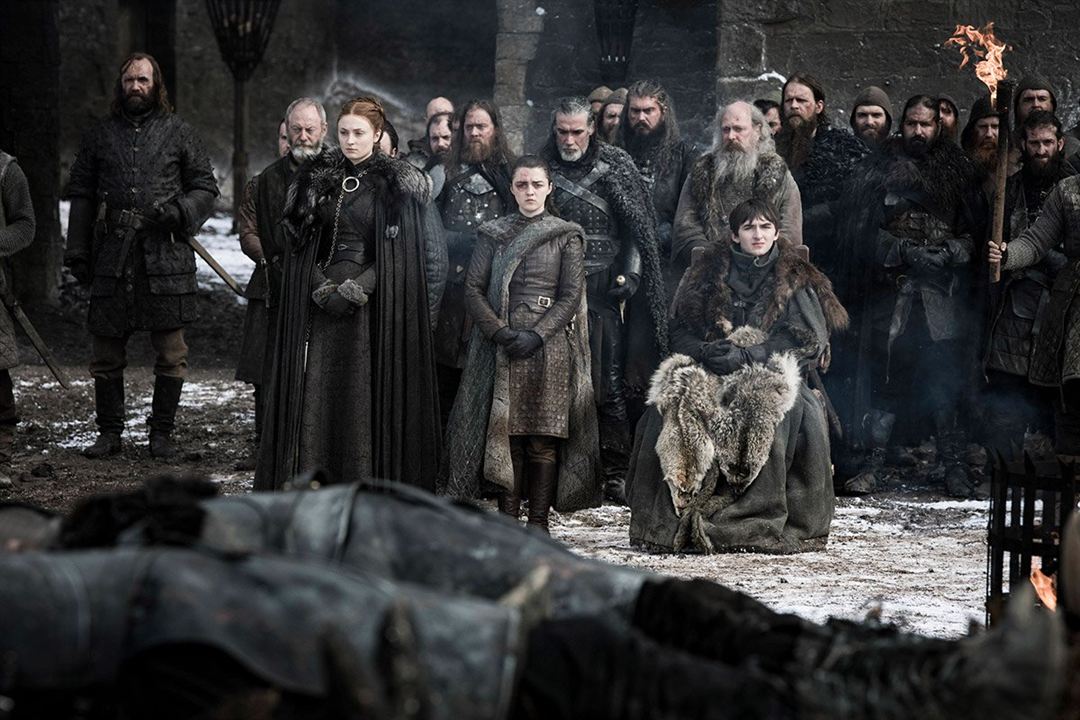 Game of Thrones : Foto Rory McCann, Liam Cunningham, Sophie Turner, Maisie Williams, Isaac Hempstead Wright