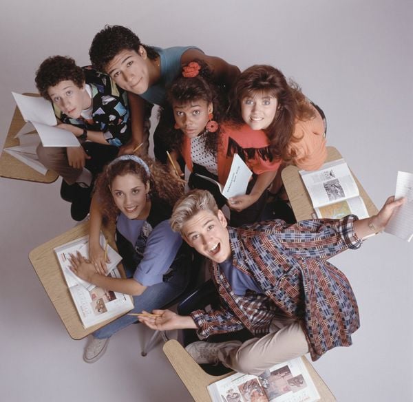 Foto Tiffani Thiessen, Mario López, Dustin Diamond, Mark-Paul Gosselaar, Elizabeth Berkley