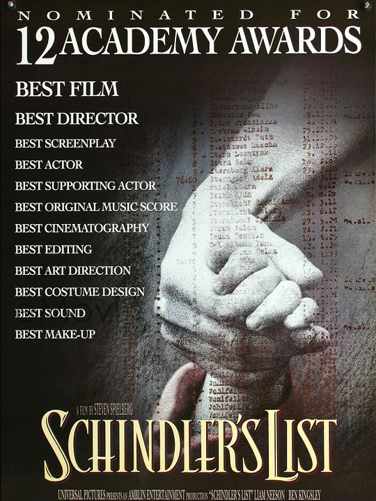 La lista de Schindler : Póster