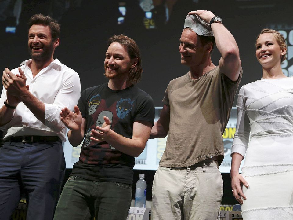 X-Men: Días del futuro pasado : Cobertura de revista Michael Fassbender, Jennifer Lawrence, Hugh Jackman, James McAvoy