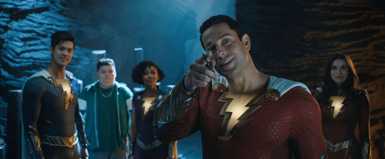 ¡Shazam! La furia de los dioses : Foto Jovan Armand, Zachary Levi, Grace Caroline Currey, Ross Butler, Meagan Good